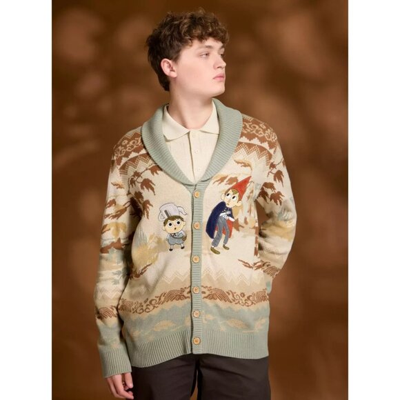 Over The Garden Wall Wirt & Greg Leaves Collared Cardigan LARGE New - Picture 2 of 11